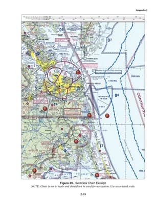 FAA sectional chart preview with marker