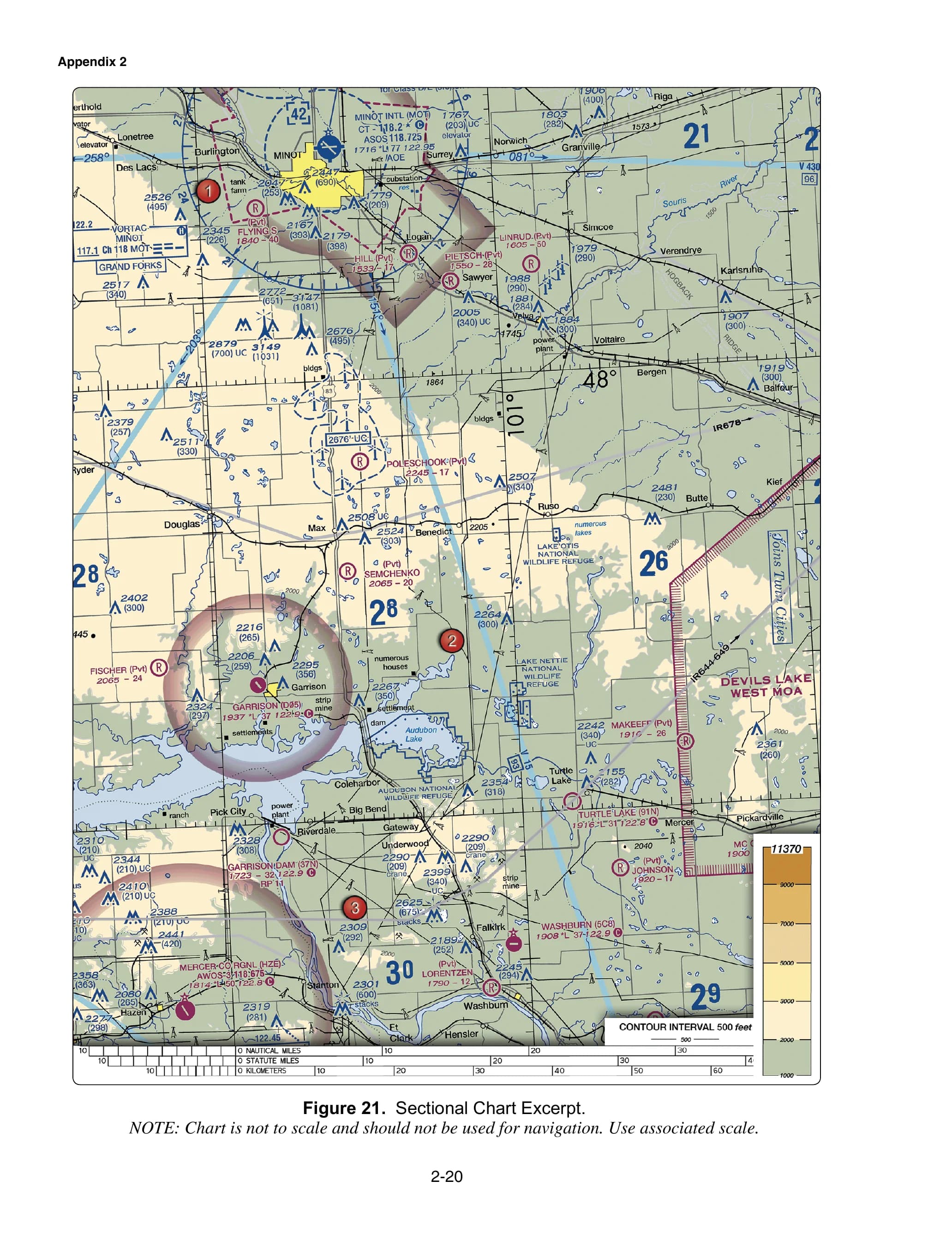 FAA sectional chart used in Part 107 training