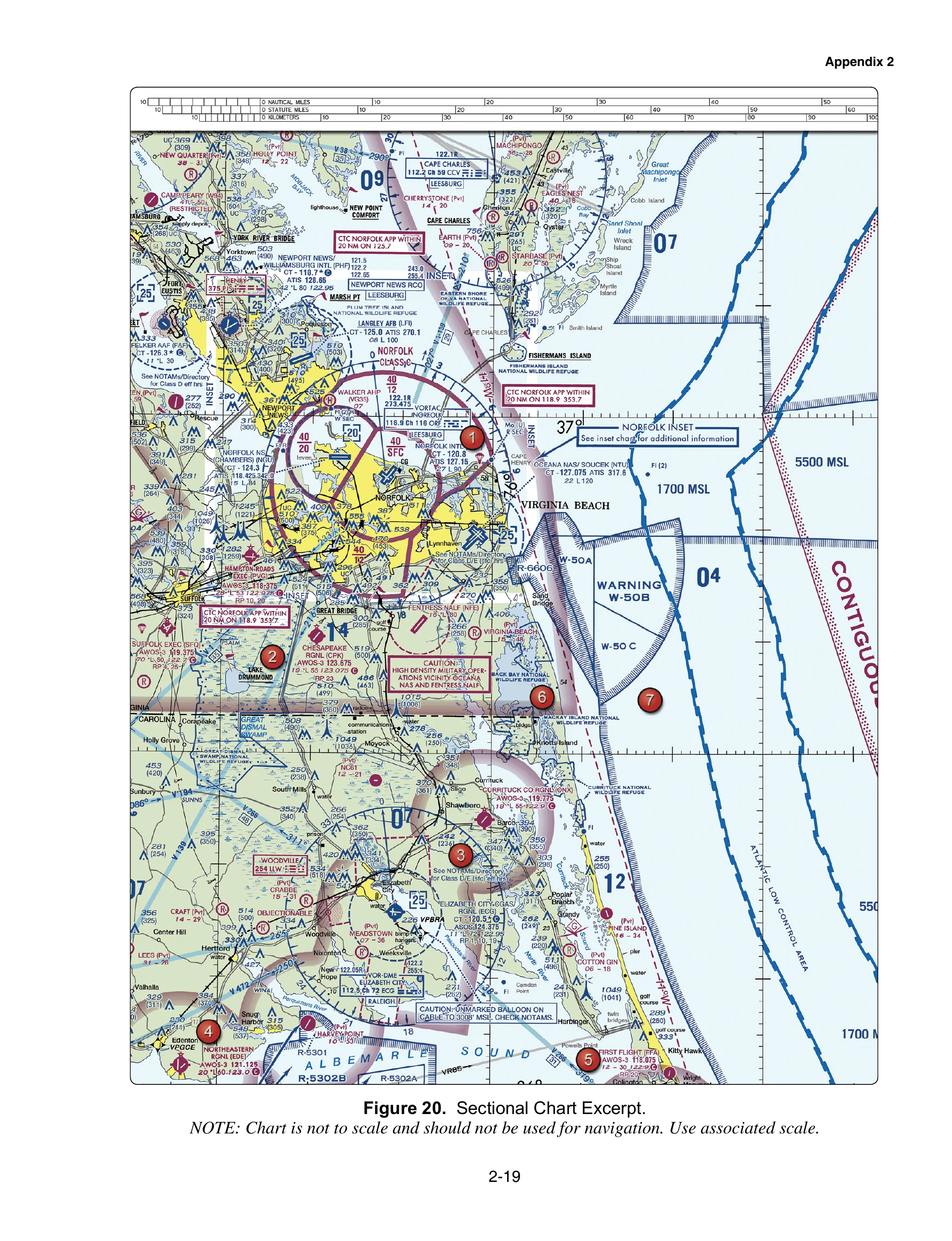 Norfolk, VA — Class B/C/D, Warning Areas, Restricted